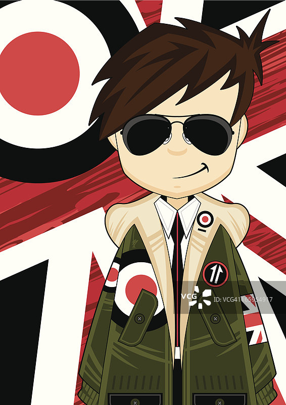 酷炫的英国国旗时尚男孩图片素材