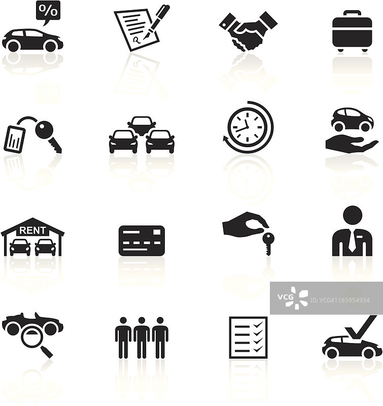 黑色符号 - 汽车租赁图片素材