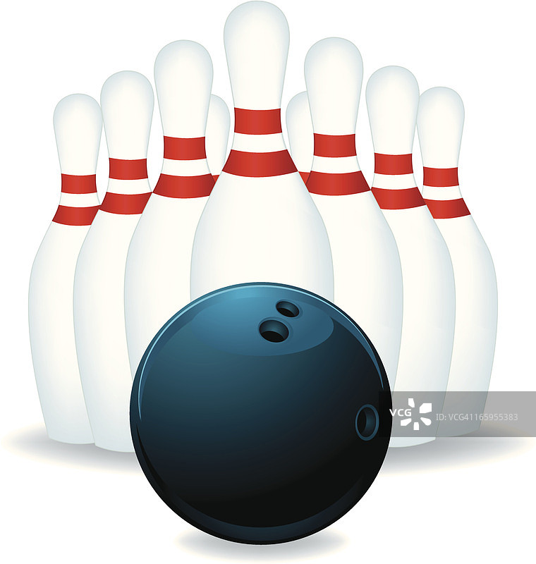 保龄球和球瓶图片素材