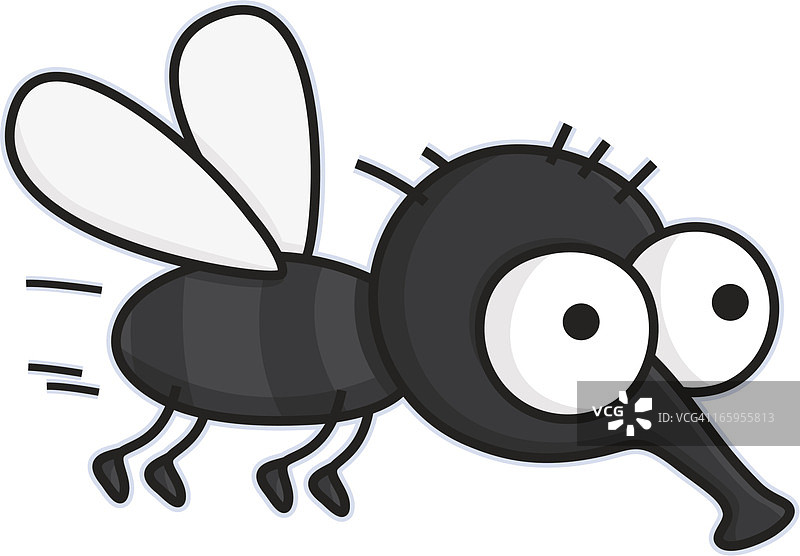 卡通飞行的家蝇—害虫/昆虫图片素材