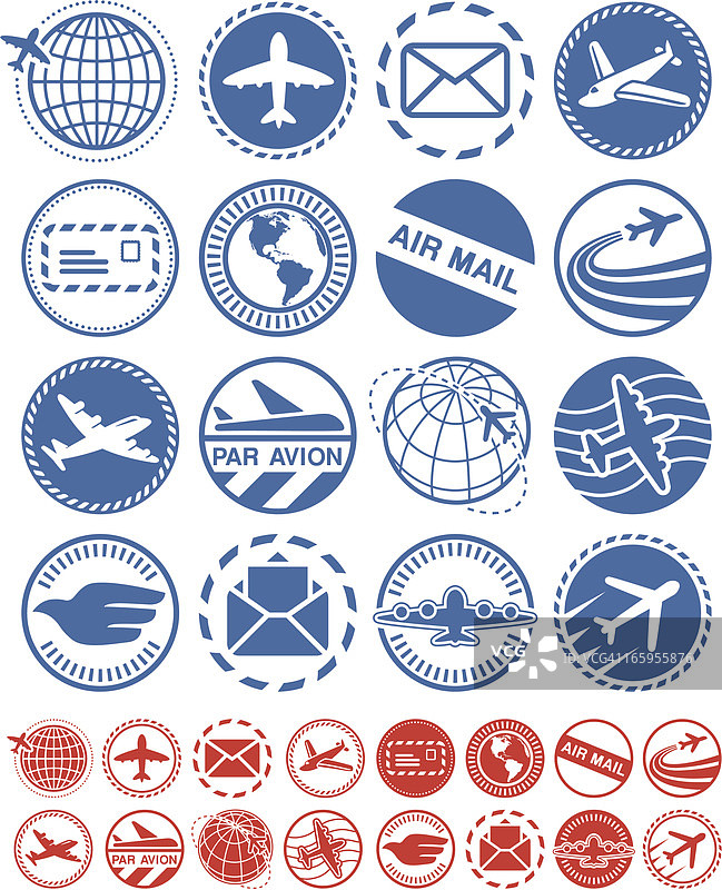 航空邮件封印合集图片素材