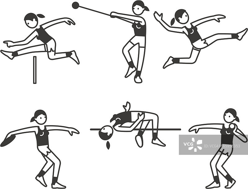 女子田径运动图片素材