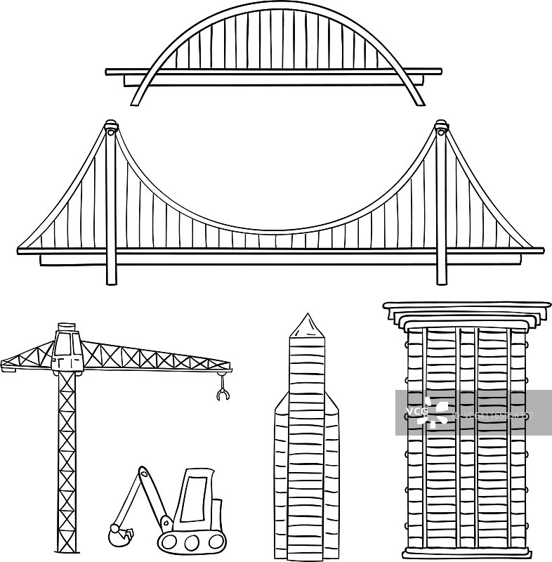 商业建筑和基础设施合集图片素材