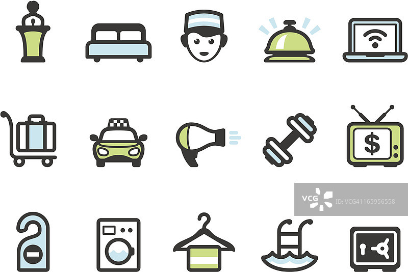 酒店设施图形图标图片素材