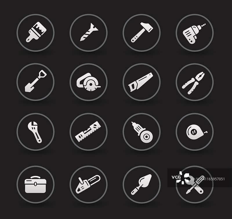 黑色工具图标图片素材