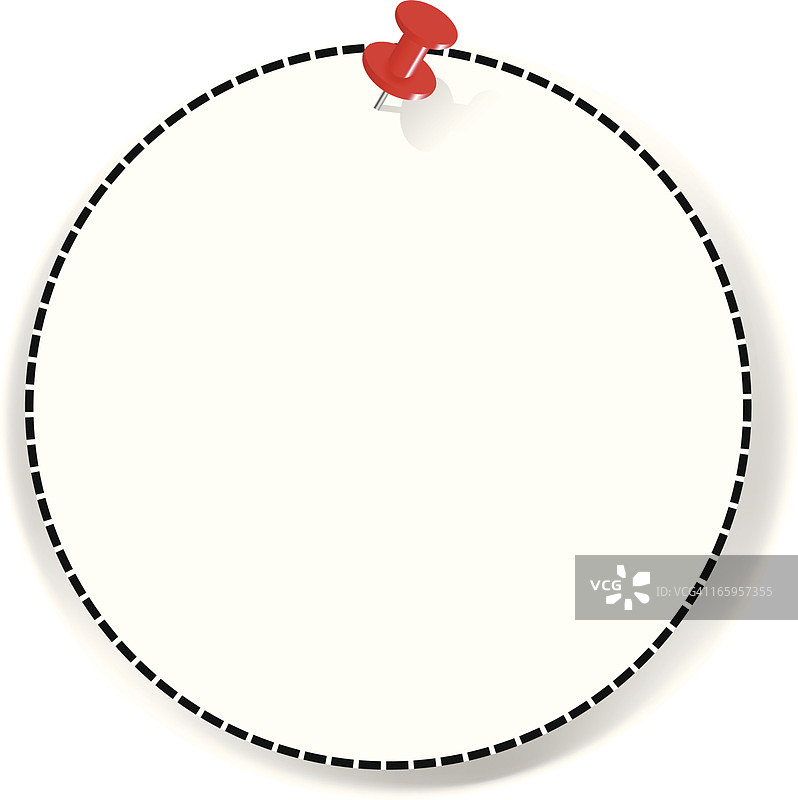 带图钉的圆形优惠券图片素材