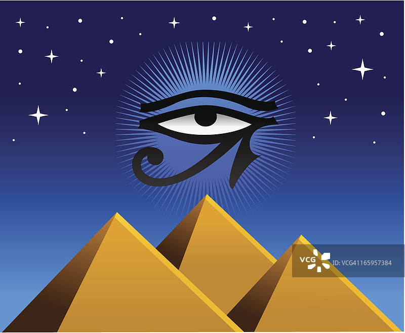 带有荷鲁斯之眼的金字塔图片素材