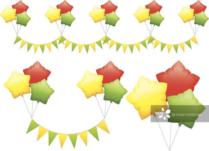 旗帜和气球图片素材