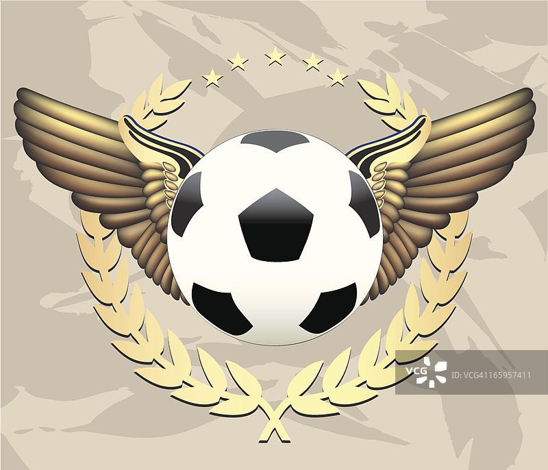 金色足球奖杯图片素材