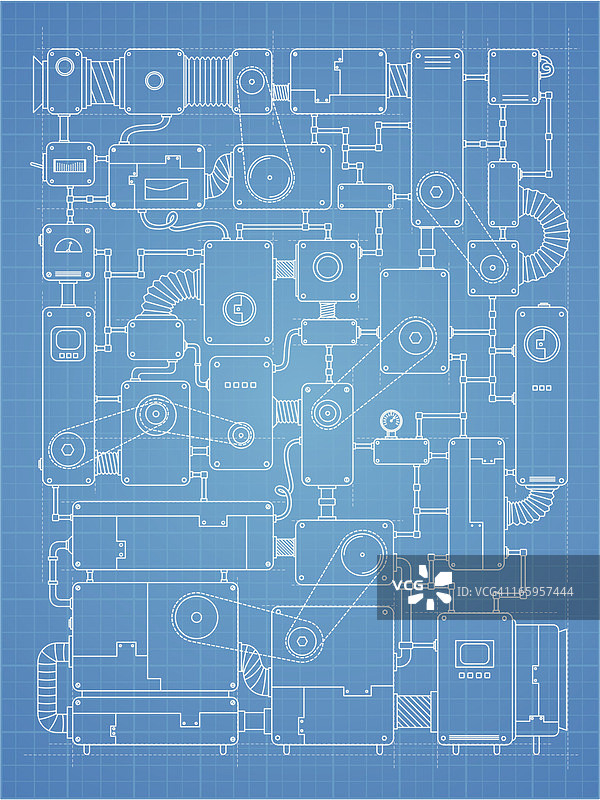 机械项目蓝图图片素材