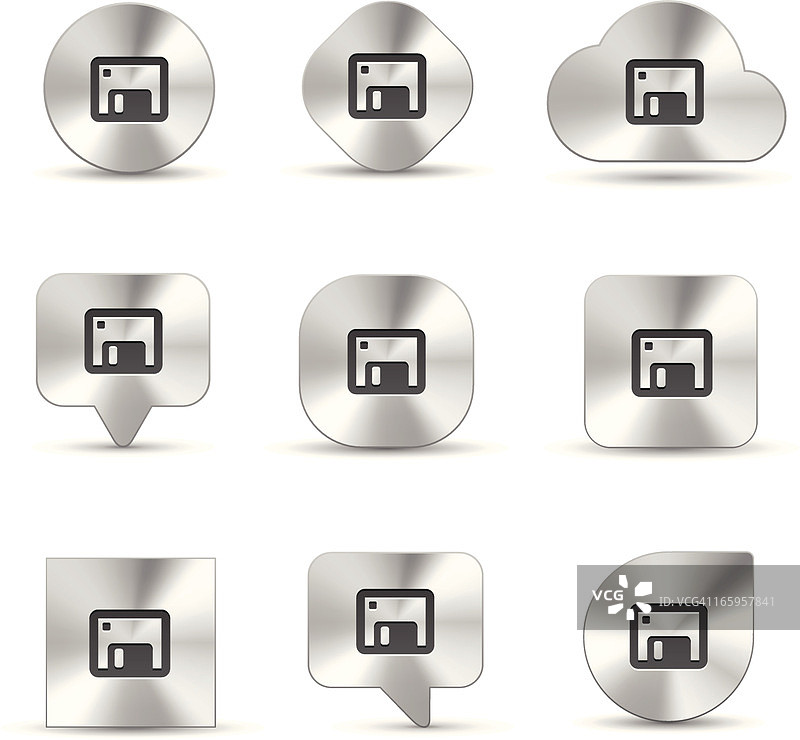 金属质感U盘图标图片素材