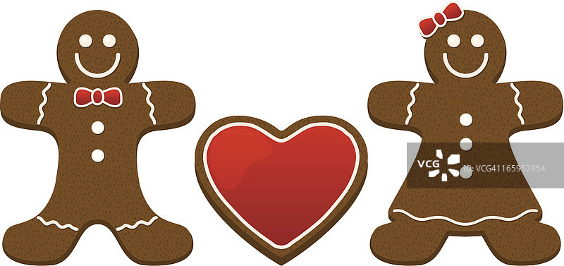 姜饼情侣图片素材