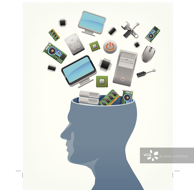 计算机技术思维图片素材