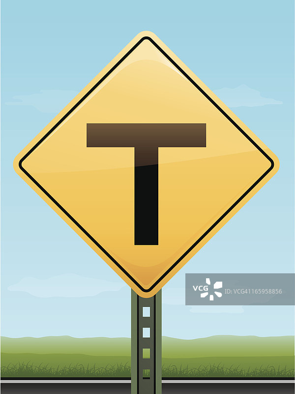十字路口路标图片素材