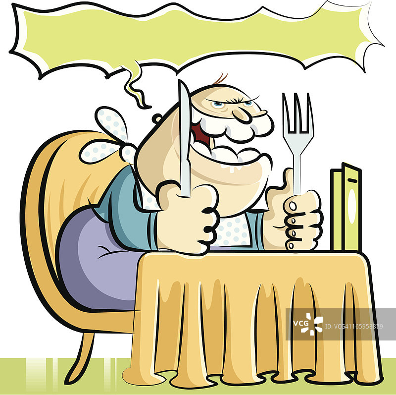 焦急的胖男人正在等待图片素材