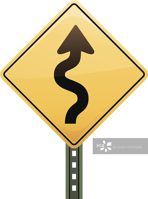 波浪道路标志图片素材