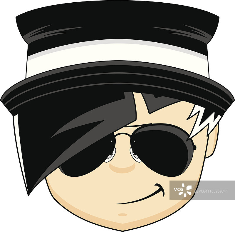 戴帽子和太阳镜的时尚女孩图片素材