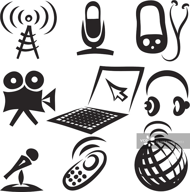 媒体图标设置图片素材