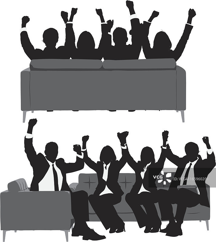 商务人士庆祝成功图片素材