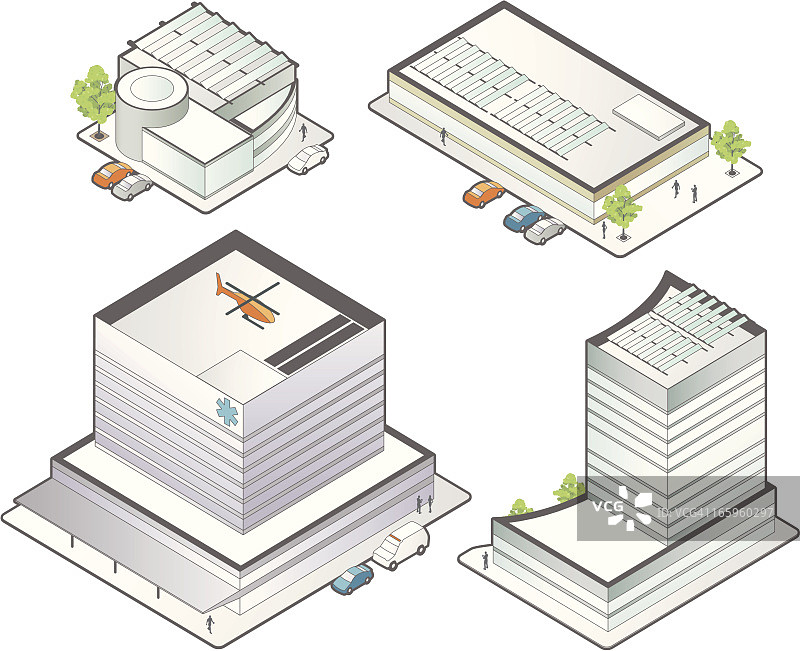 2.5D医疗建筑图片素材