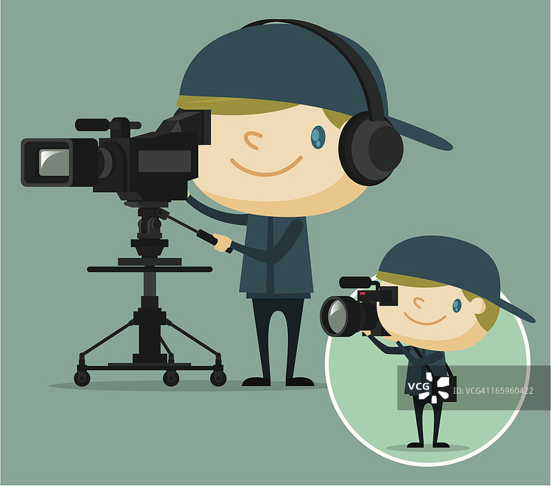 电视摄像机操作员图片素材