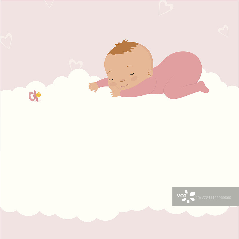 睡觉的女婴图片素材