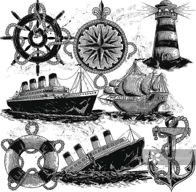 航海元素图片素材