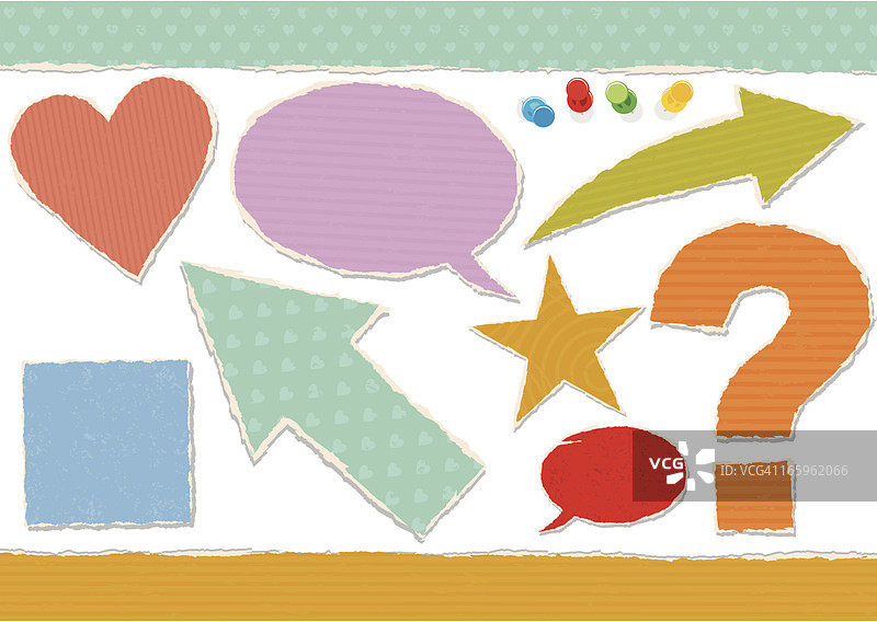 撕裂的纸张设计元素图片素材