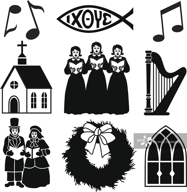 基督教圣诞节图标图片素材