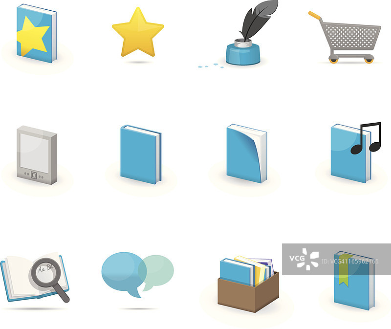 书店图标合集图片素材