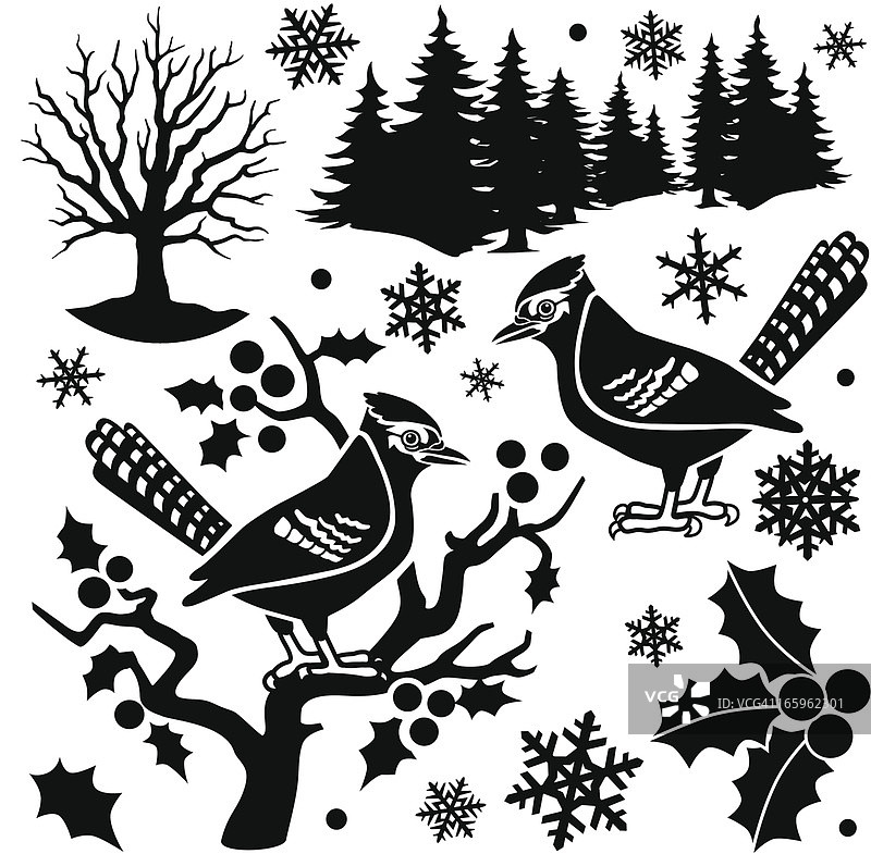 蓝鸟设计元素图片素材