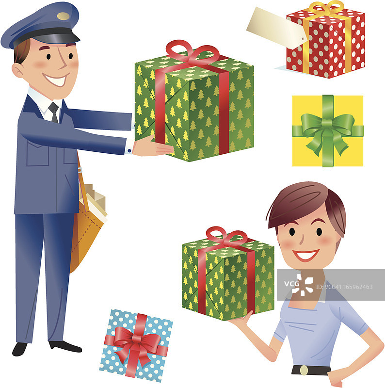 圣诞礼物派送图片素材