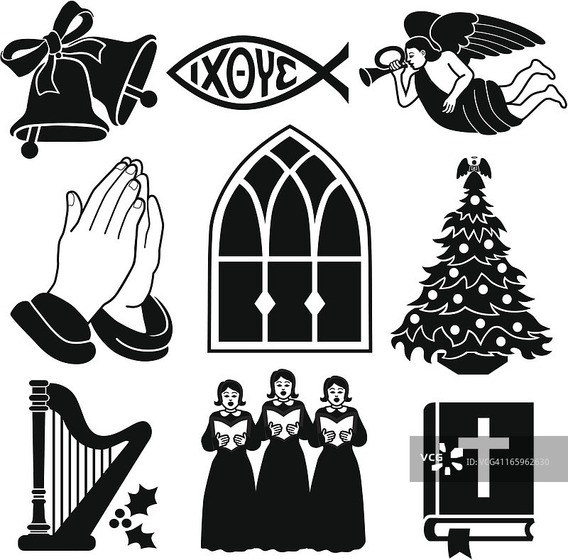 基督教圣诞节图标图片素材
