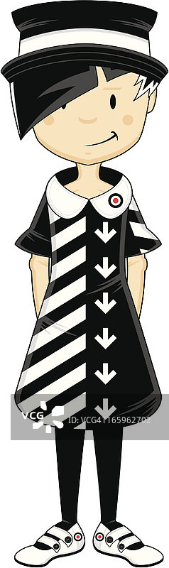 可爱的迷你时尚女孩图片素材