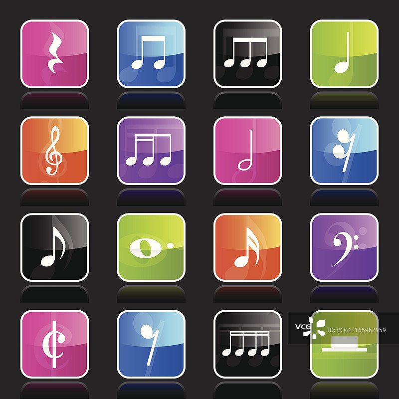 音乐符号Ubergloss图标图片素材