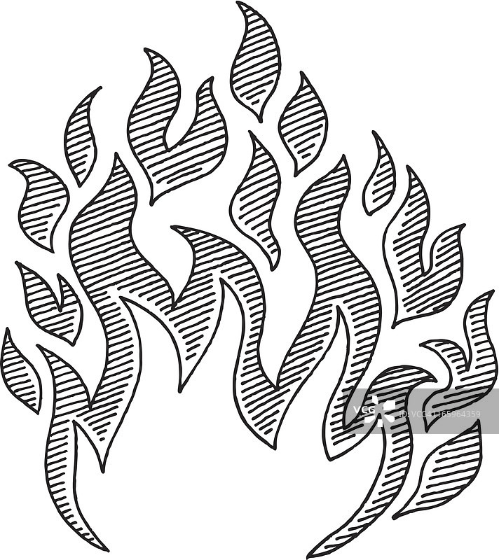 火焰符号绘画图片素材