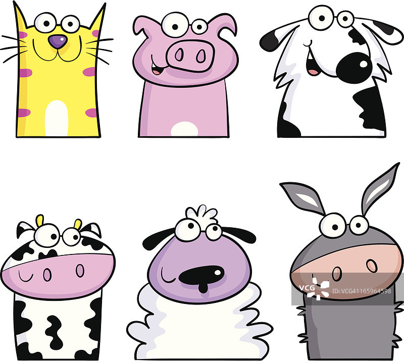 六只动物图片素材