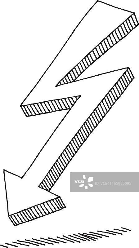 闪电电力符号绘画图片素材