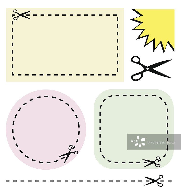 白色背景上的空白优惠券标签图片素材