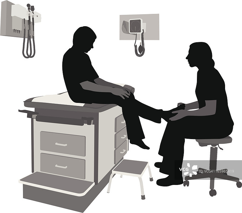 膝盖问题矢量轮廓图片素材