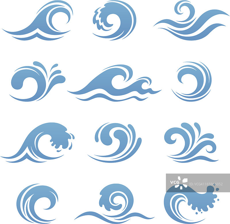 波浪图标图片素材