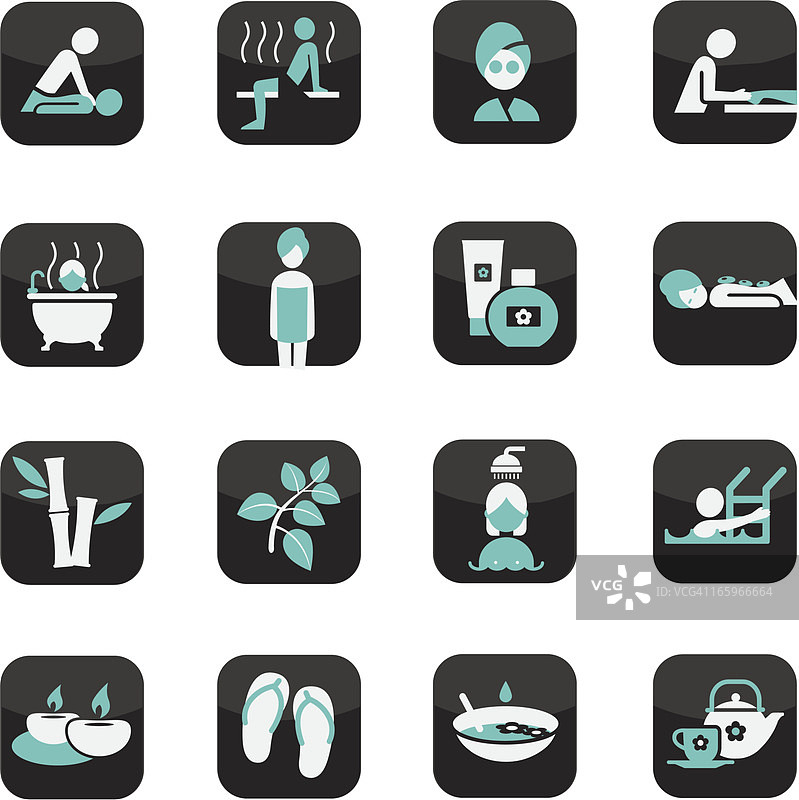 SPA与健康图标图片素材