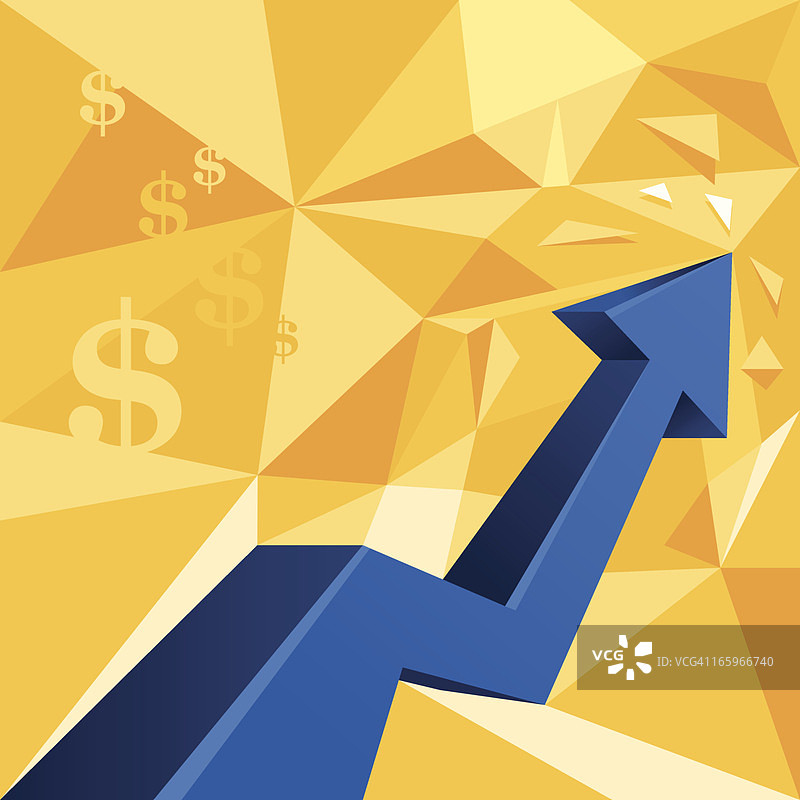 金钱箭头图，美元符号上升图表图片素材
