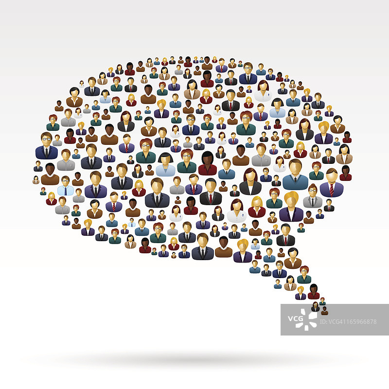 气泡组成的人物图标图片素材