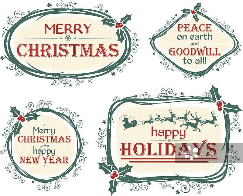 节日标签图片素材