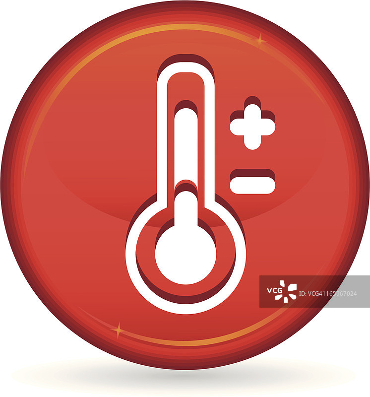 红色温度计天气图标图片素材