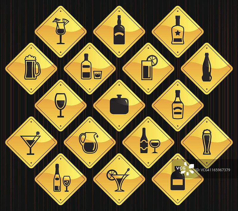 黄色路标 - 酒精图片素材