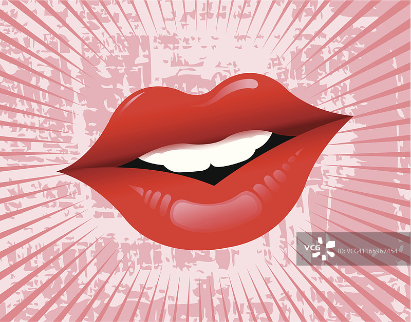 人类嘴唇复古图案图片素材