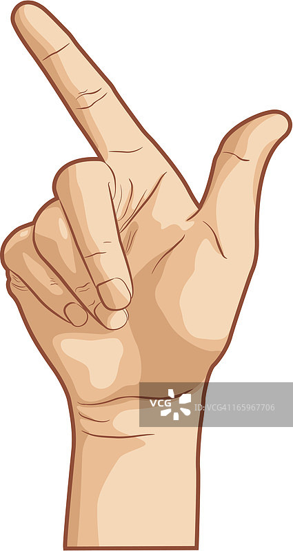 手指指向手势图片素材