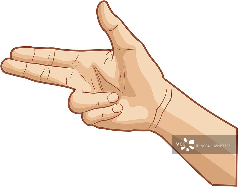 手枪手势图片素材